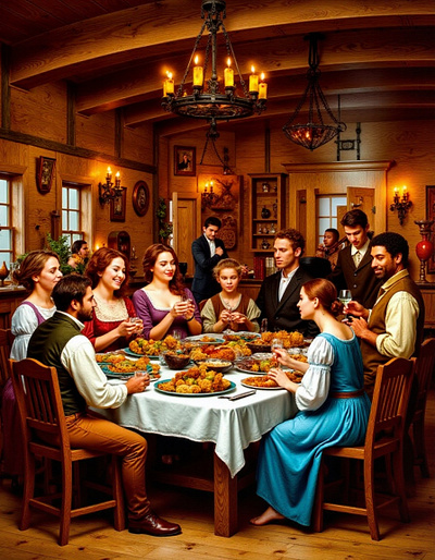 Mabon Dinner cover art work graphic design historical romance mabon pagan regency
