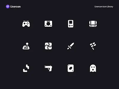 Gaming - Uxercon Icon Library action game animation design figma game game design gaming gaming app gaming icon gaming interface gaming logo icon icon design logo online game technology ui uiux ux uxercon