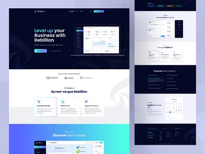 Rebillion - eCommerce Checkout Website add to cart best design 2022 checkout service credit card ecommerce business ecommerce checkout landing page modern design order now order page payment payment process shopify trendy uiux uiux design website website design woocommerce