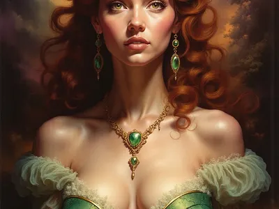 The Emerald Necklace cover art work graphic design historical romance regency