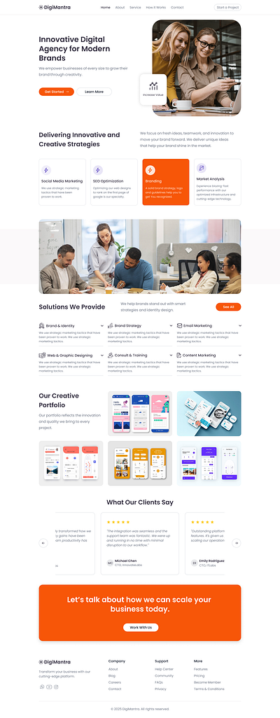 DigiMantra - Digital Agency Template digital marketing digital marketing website marketing ui web template