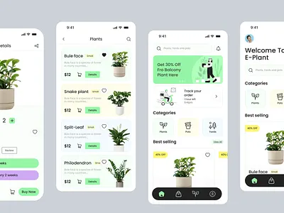 Ecolife - Mobile app design 🌱 app app design e commerce e commerce app ecolife mobile app plant plant tree product product design tree ui ux ux design
