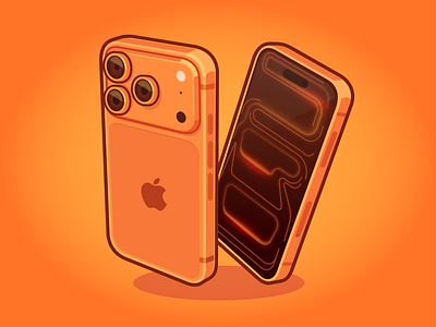 Iphone 17 📱✨ apple branding device digital doodle electronic flat gadget icon illustration iphone iphone 17 logo mobile mockup phone smartphone technology