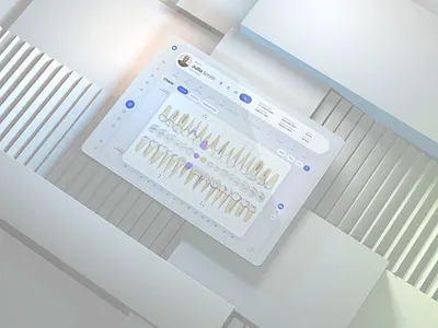 Tooth Restoration Flow Dashboard 3d animation buttons dashboard data data visualization dental design designer digital flow graphic design health dashboard interactions interface motion responsive ui user interface ux