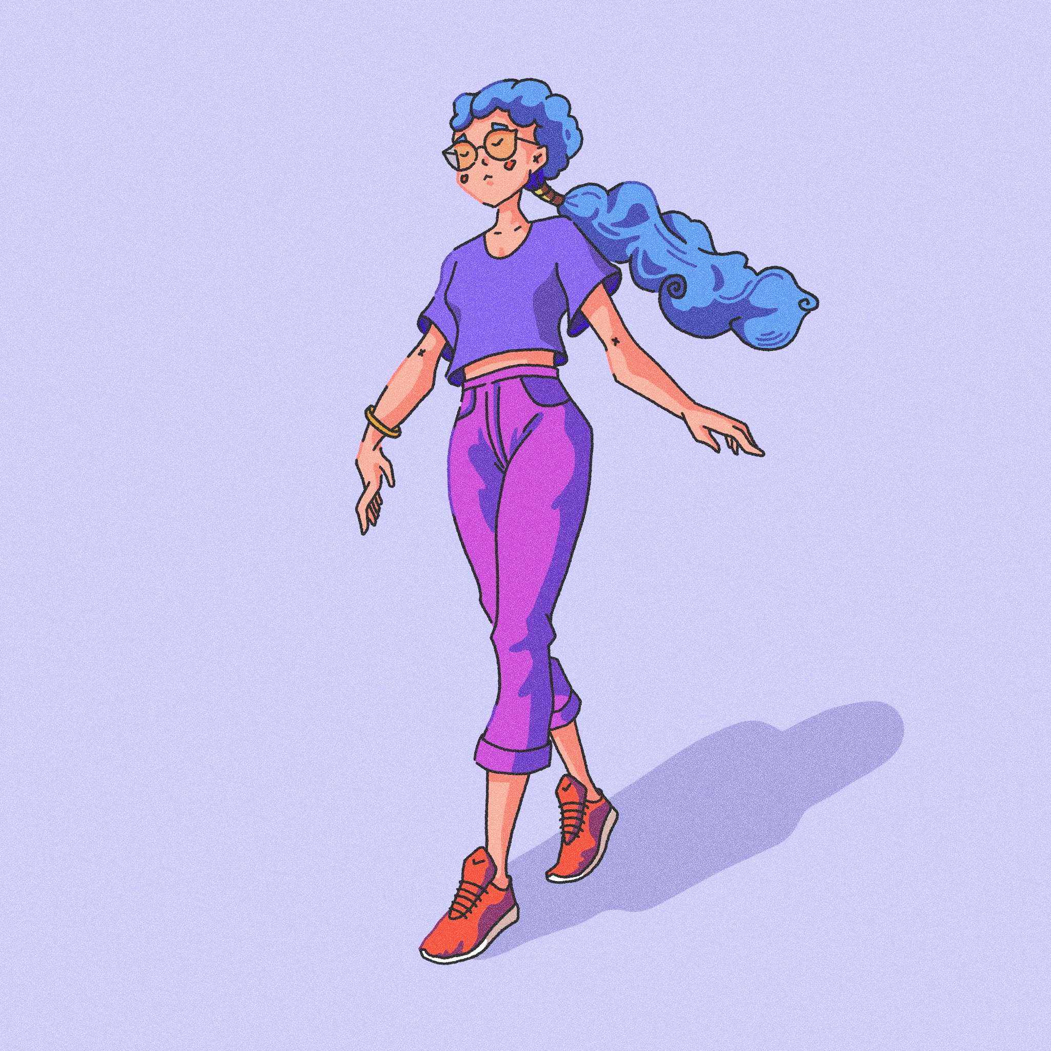 Balance Illustration balance character concept dance figurine girl hair illustration walk