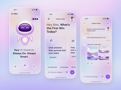 Aldra - AI Chatbot app ai ai bot ai chat aldra app app design bot chat chat app chat generator chatbot chatting messaging app mobile mobile app mobile design ui ui design ux