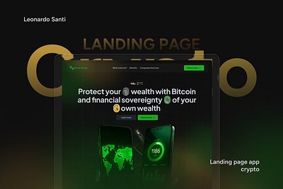 Landing page app Crypto crypto landing page crypto ui landing page landing page crypto ui ux webdesign website