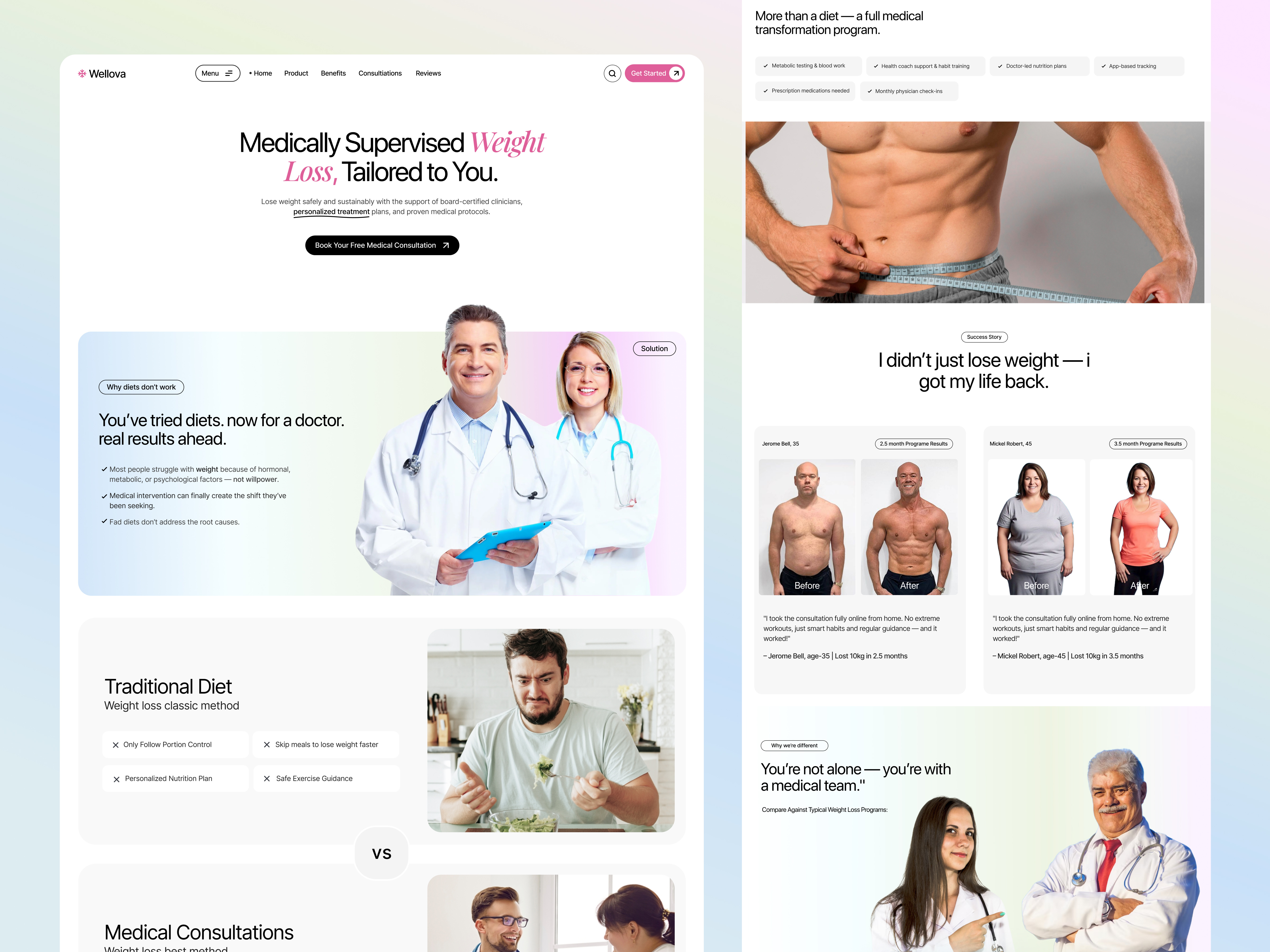 Example of Healthcare Website UI UX Design