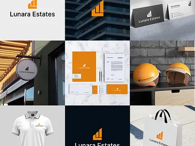 Lunara Estates – Luxury Real Estate Logo Design brand identity branding clean design elegant design estate logo home logo logo luxury brand luxury logo minimalist logo modern logo premium logo professional logo property branding real estate typography logo visual identity