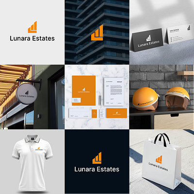 Lunara Estates – Luxury Real Estate Logo Design brand identity branding clean design elegant design estate logo home logo logo luxury brand luxury logo minimalist logo modern logo premium logo professional logo property branding real estate typography logo visual identity