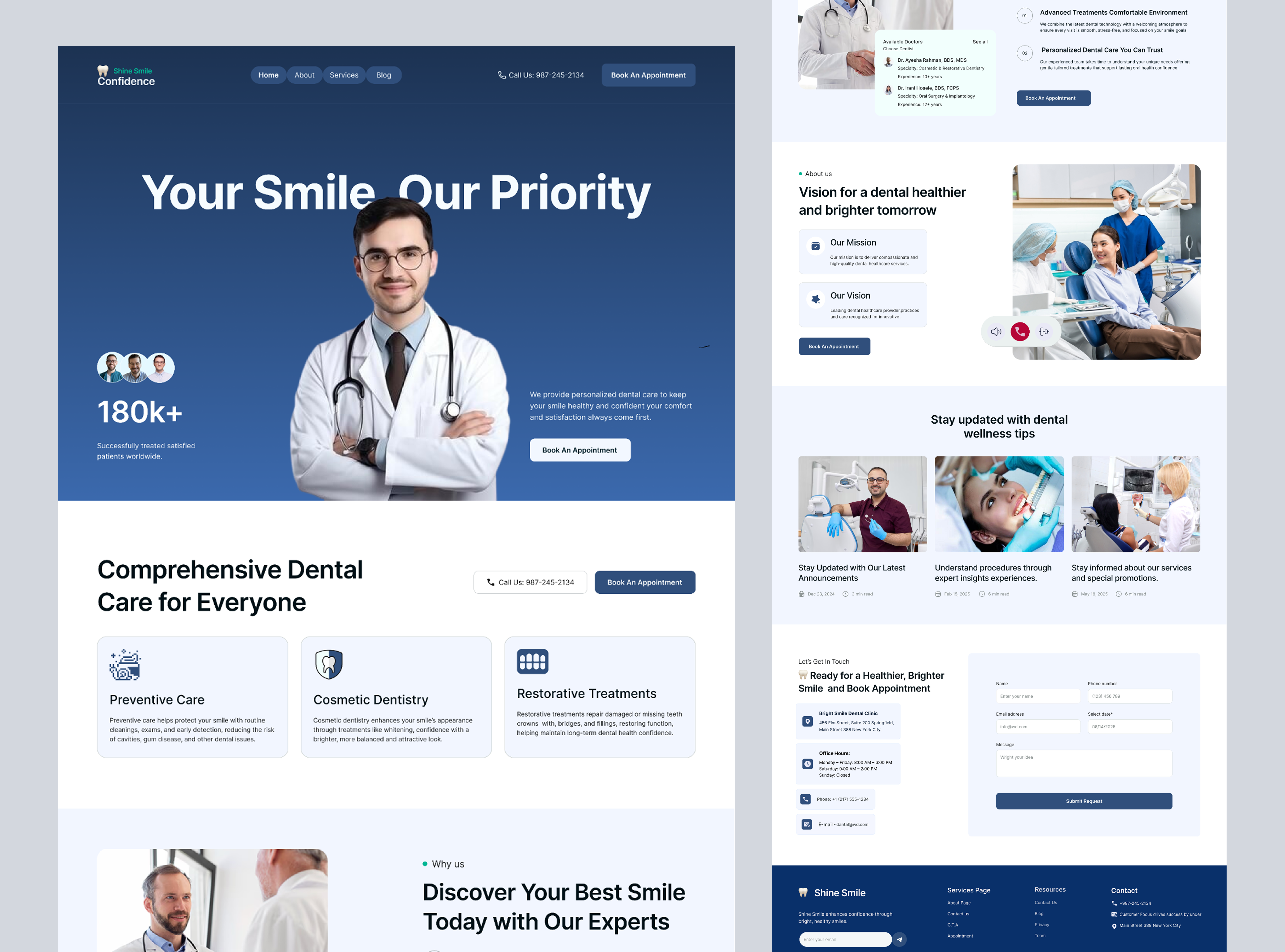 Dental Care Website. animation clean ui clinic delisas dental dental care landingpage dental care website dental website doctor website health health care website home page hospital landing page modern ui saas sas treatment uiux web design