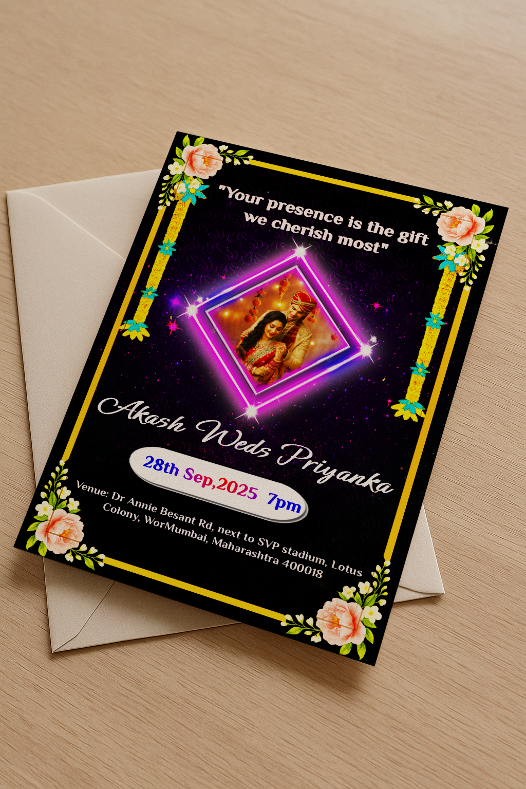 Wedding Invitation Card Design bonding celebrations creativity ethnicdress graphicdesign happymarriage illustrations invitationcarddesign love loveforever marriageceremony marriedcouplesday memorableday newjourney photoshop traditionalwedding weddingday weddingdetails weddinginspirations weddinginvitation
