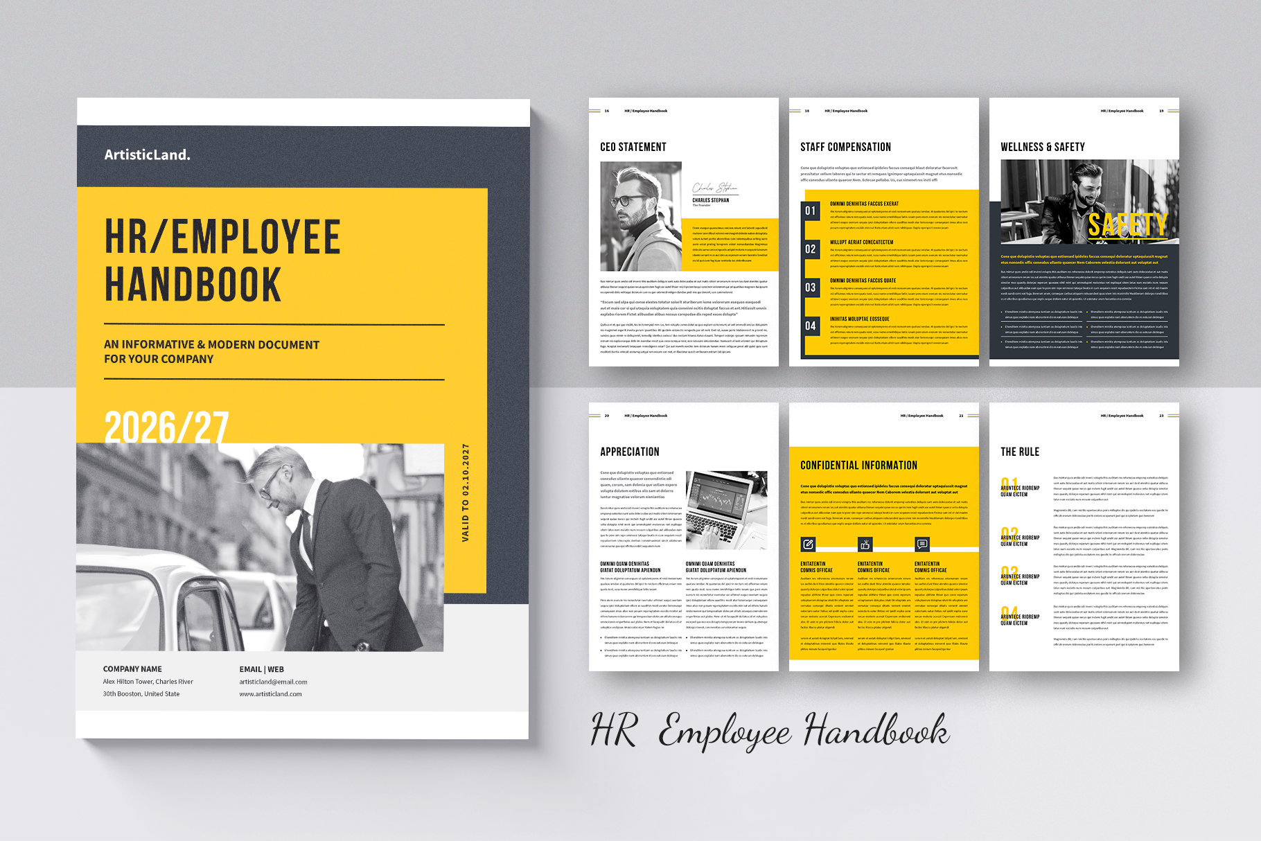 Example of Hr/Employee Handbook Template Design