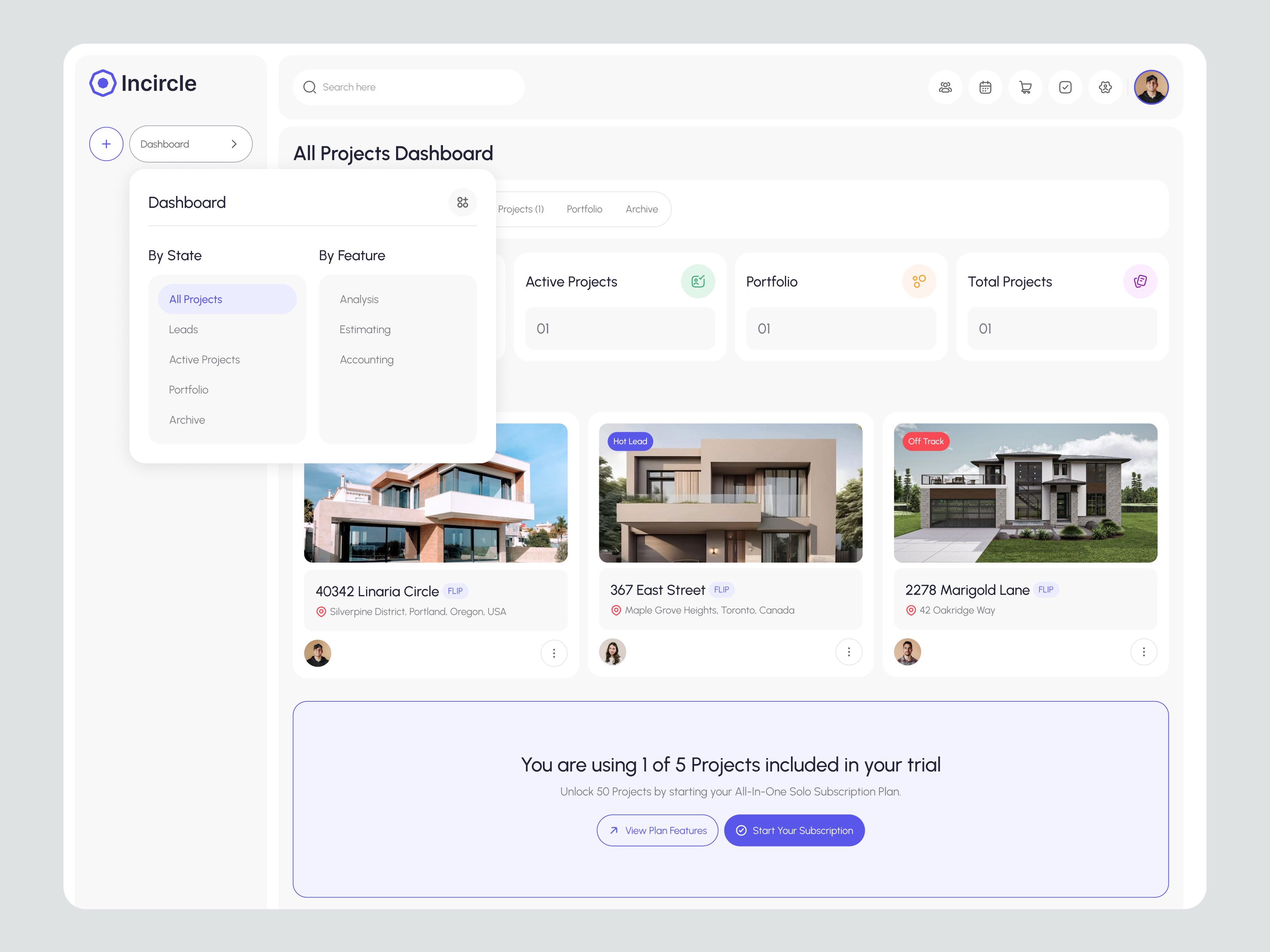 Example of Property Flipping Dashboard