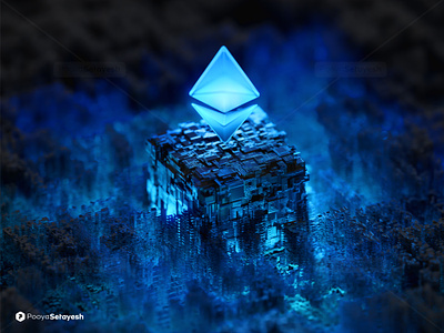 CryptoLand ✦ 3d 3d design 3d graphic 3d illustration 3d render 3dart 3dmodeling abstract b3d blender c4d cinema4d crypto cryptocurrency ethereum illustration pooya setayesh pooyasetayesh pooyast render