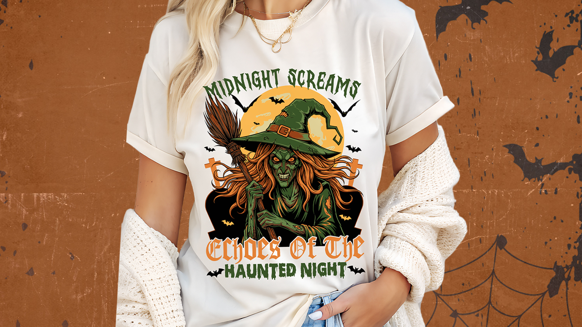 Custom Halloween Zombie Horror Graphic Design spooky season