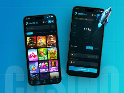 Casino Mobile App | BetBliss bet betting betting app casino casino interface casino ui gambling game app game design game interface live casino mobile app mobile casino mobile casino app mobile game slot game slots uiux