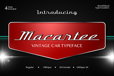 Macartee automotive font branding car font custom font font font design font free font style graphic design lettering logo font modern retro font racing font retro font script font type design typeface typography vintage font