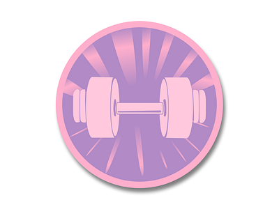 Dumbbell badge branding design graphic design illustration logo vector