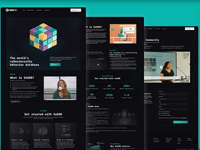SebDB - Cyber Security Website Design behavioral security cyber cybersecurity cybersecurity behavior database cybesafe data protection figma human cyber risk human risk management open source security security security behaviors security management security website uiux web development website website design