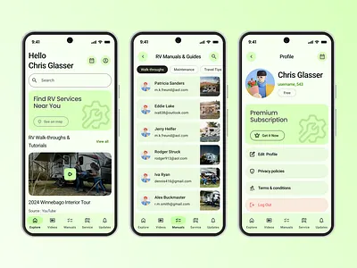 RV Companion App – Designed for RV Owners app apurba branding car mobile rv ui uiux ux