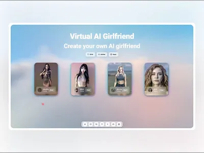 AI Mates - Virtual AI Girlfriend aicompanion aimates artificialintelligence branding digitalinnovation figmadesign uidesign uiux virtualcompanion