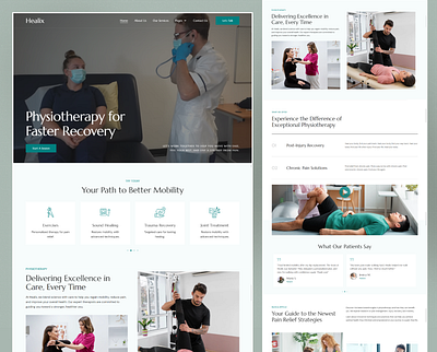 Healix- Physiotherapy Landing Page Design clinic website healthcare web healthcare website landing page design medical website modern website patient care physiotherapy landing page physiotherapy website rehabilitation website therapy website uiux inspiration web design web designer wellness website