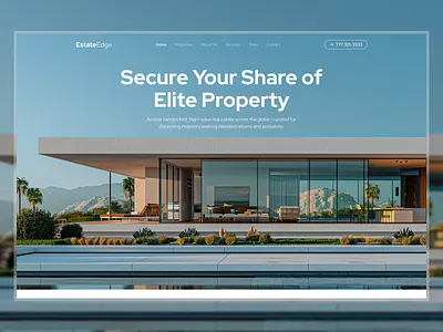 Elite Property Website Design – Luxury Real Estate UI/UX architecture design investment website landing page luxury homes luxury website property website real estate design real estate website web web design webdesign website website design