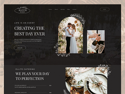 Elegant Wedding Website Design – WebyKing ui webdesign wedding app development wedding booking app