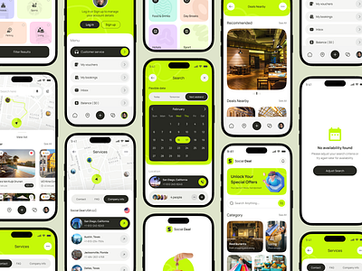 Smart Discount & Booking Mobile App all in one app app design booking app clean hotel booking app location finder app mobile app online booking resturant room booking travel app ui