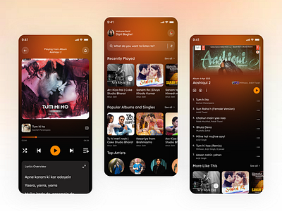 Music Player Mobile App appconcept appdesign appui cleanuidesign dailyui darkui designconcept designer gradientdesign mobileappdesign moderndesign music musicapp musicplayer productdesign ui uidesign uidesigner uiux uiuxdesign