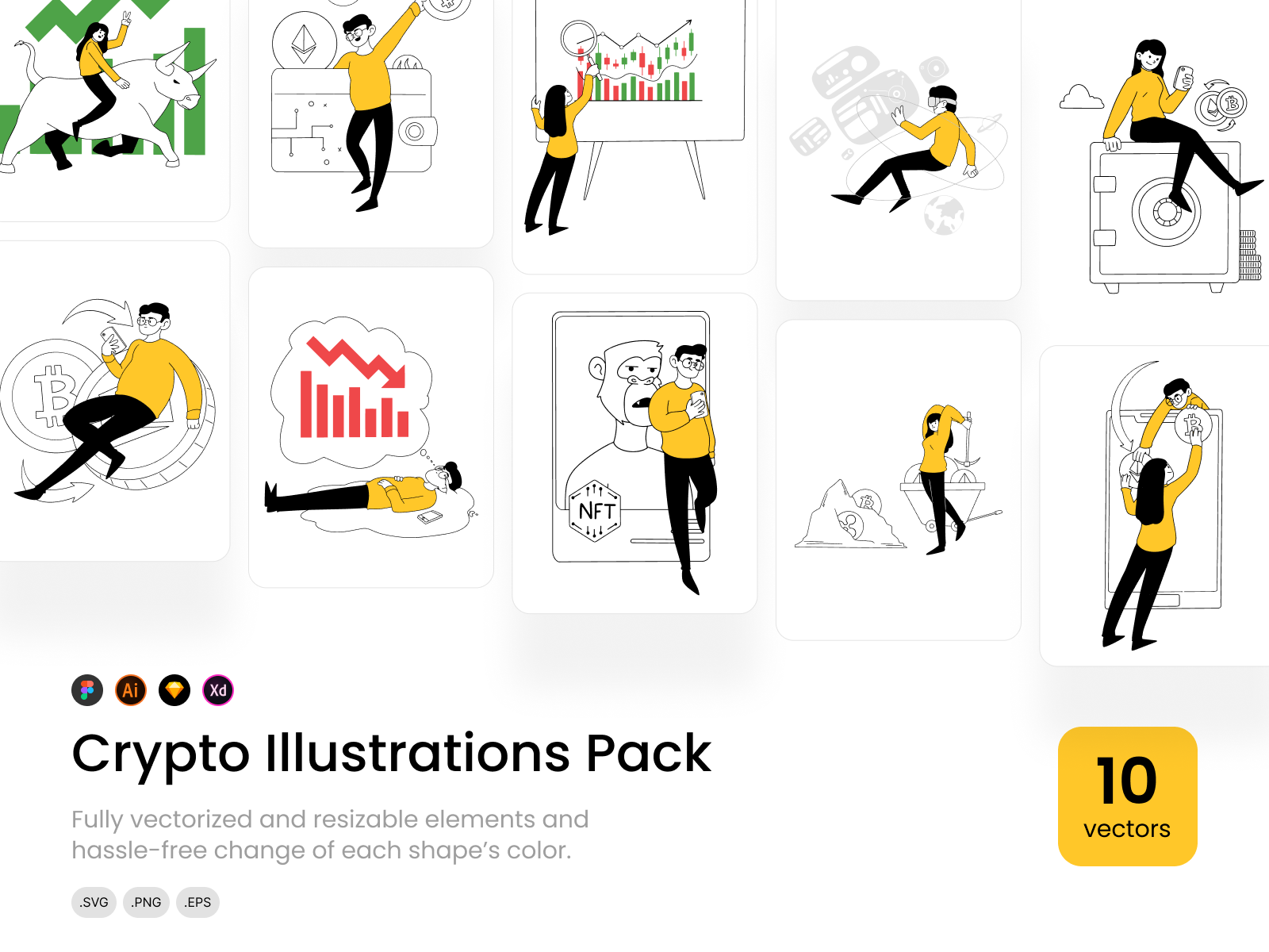 Crypto Vector Illustrations Pack by Quecko Inc. on Dribbble