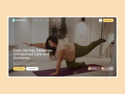 Pregcare website design animation design graphic design health website inspiration landing page landingpage minimal website modern website motion graphics preg care preg care website pregnancy website trendy website ui ui design uidesign uiux website website deisgn