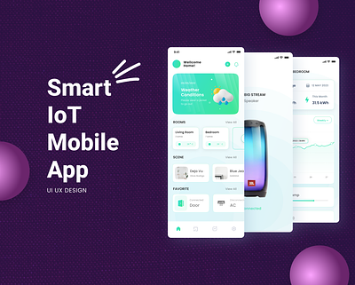 Smart IoT Mobile App app design graphic design iot iot app smart home ui ui ux design ux