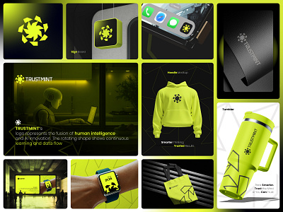 TrustMint – Futuristic Brand Identity & Logo Design brandidentity branding designsystem digitalbranding graphic design logo logodesign modernbranding sm technology trustmint