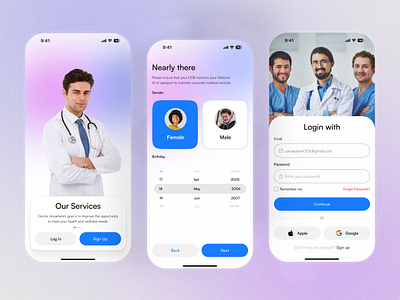 Splash Screen-Health Care App app app design app screen design clean doctor health app healthcare healthcare app healthcare mobile app ios app design log in login screen minimalist mobile mobile app mobile design patient product design splash screen ui