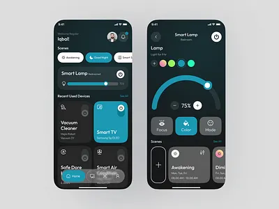 Smart Home Mobile App app design appconcept cleandesign homeautomation ios minimaldesign mobile app mobile ux mobileappdesign mobileui modernui propertyapp realestateapp remote control smart smart home mobile smarthome smarthome app smartliving uiux