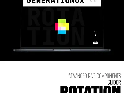 GenerationUX Slider × Rive Rotation components defi gumroad product design rive rive app ui