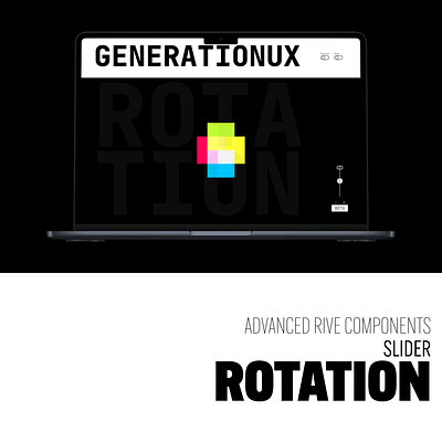 GenerationUX Slider × Rive Rotation components defi gumroad product design rive rive app ui