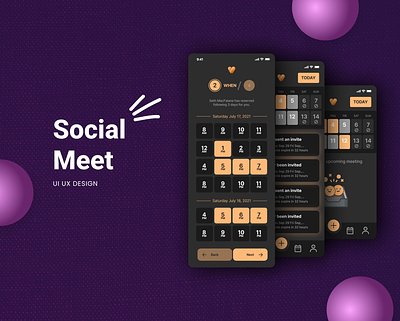 Social Meet app design graphic design meeting app social meet ui ui ux design ux