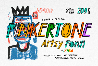 Pinkertone - Artsy Font artsy artys font attitude basquiat basquiat font branding contemporary art contemporary font fashion font font fonts logo organic font raw rough trends font typeface typo typography urban font