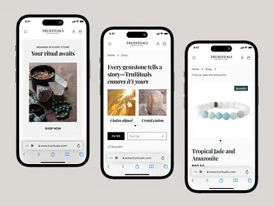 Custom Design Bracelets Website accessory custom esoteric fashion jewelry luxury mobile premium ui ux website