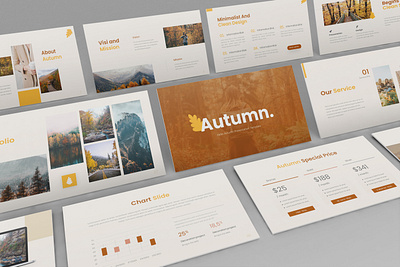 Hello Autumn Presentation Template simple