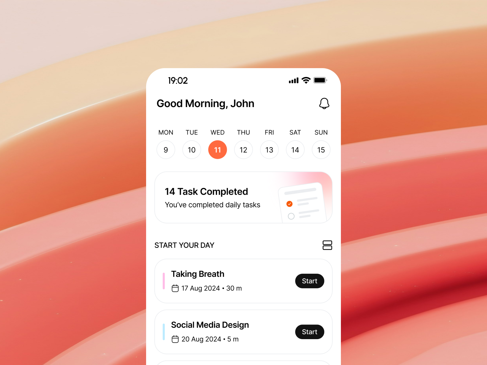 Example of Mobile App Design Per Page