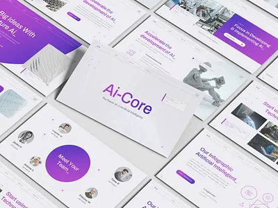Artificial Intelligence Presentation Template virtual reality