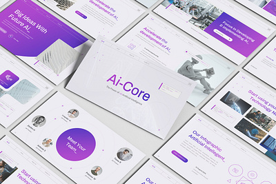 Artificial Intelligence Presentation Template virtual reality