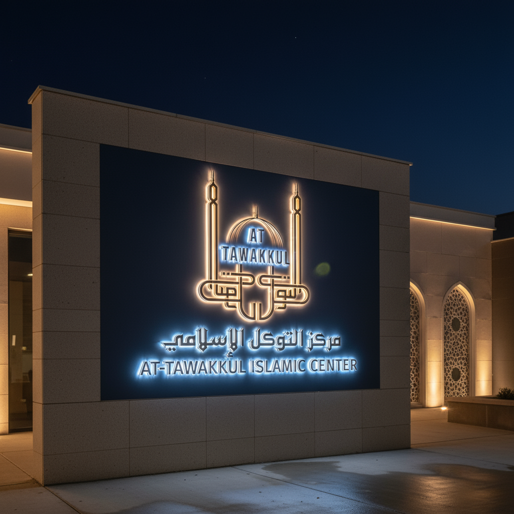 Islamic Center Logo Design arabic arabic calligraphy arabic logo brand design brand identity branding design graphic design illustration islamic center islamic design islamic logo kufi logo logo logo design logotype minimal logo minimalistic mosque vector