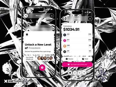 Crypto Wallet Mobile App app crypto design figma finance fintech mobile portfolio ui ux web3