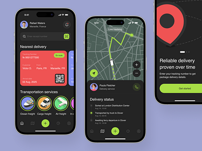 Fleet Management & Logistics Tracking Mobile App app design app interface application design dashboard logistics mobile app mobile app design mobile app ui mobile ui modern app ui popular ui ux
