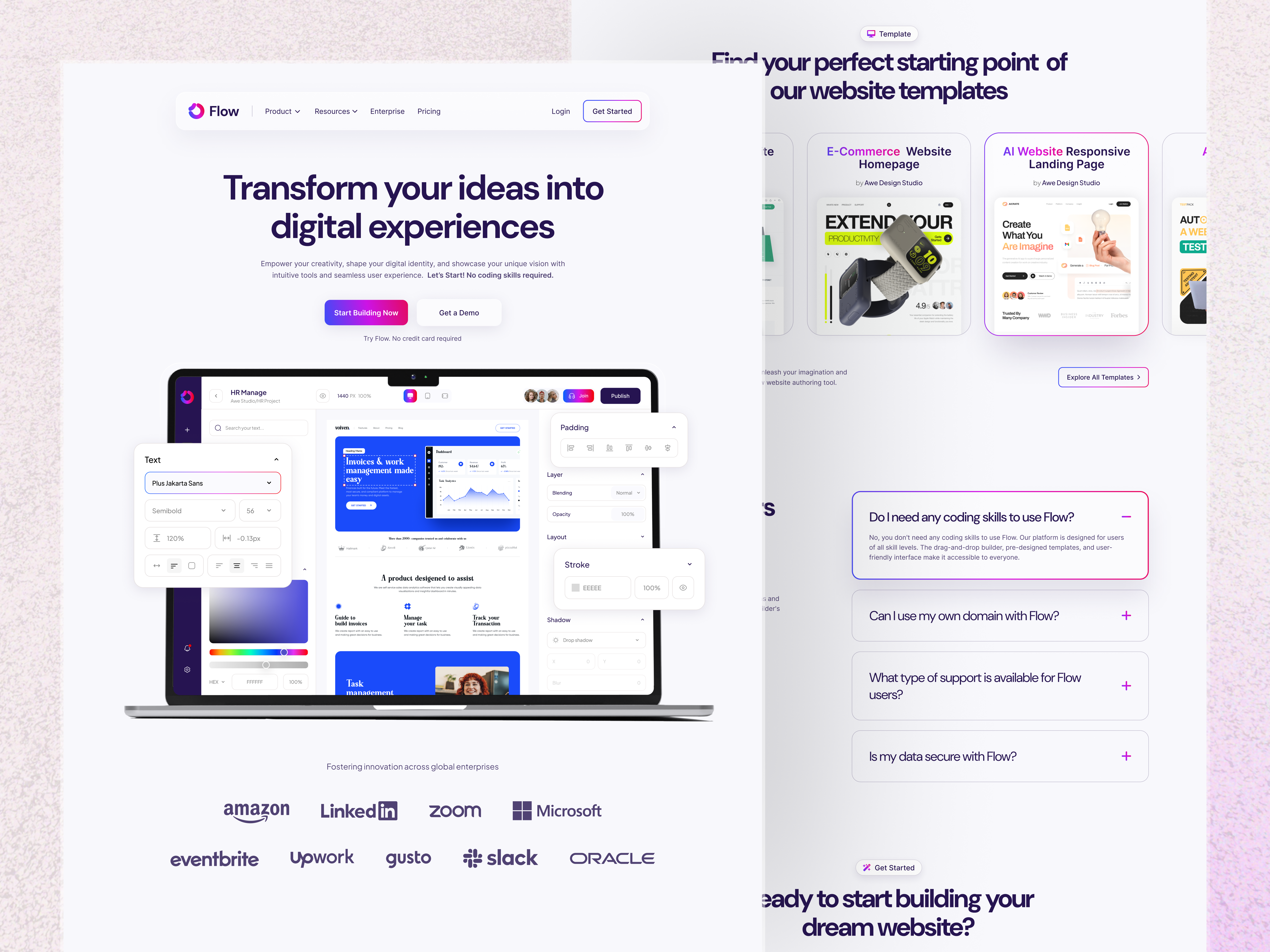 AI Website Builder landing page ai builder design homepage landing page modern no code saas saas landing page saas website trending ui uiux web web design webpage website website design